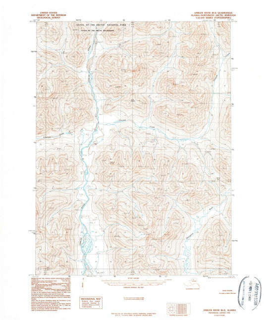 1990 Ambler River, AK - Alaska - USGS Topographic Map v2