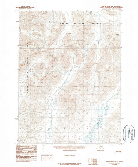 1990 Ambler River, AK - Alaska - USGS Topographic Map v4
