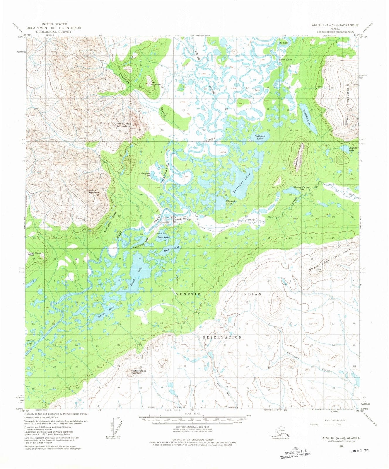 1972 Arctic, AK - Alaska - USGS Topographic Map v3