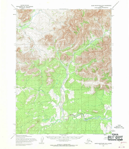 1955 Baird Mountains, AK - Alaska - USGS Topographic Map0