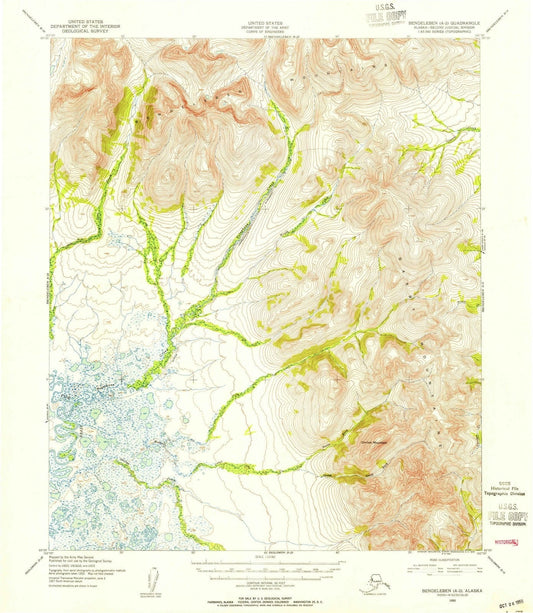 1950 Bendeleben, AK - Alaska - USGS Topographic Map v2