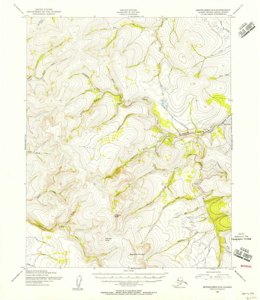 1950 Bendeleben, AK - Alaska - USGS Topographic Map v21