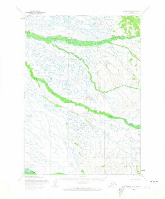 1954 Bethel, AK - Alaska - USGS Topographic Map9