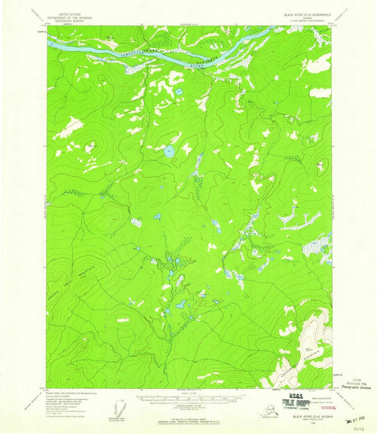 1956 Black River, AK - Alaska - USGS Topographic Map v22
