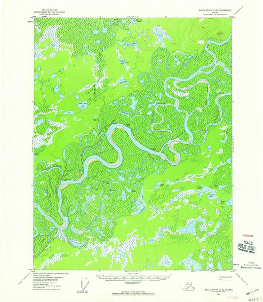 1956 Black River, AK - Alaska - USGS Topographic Map v24