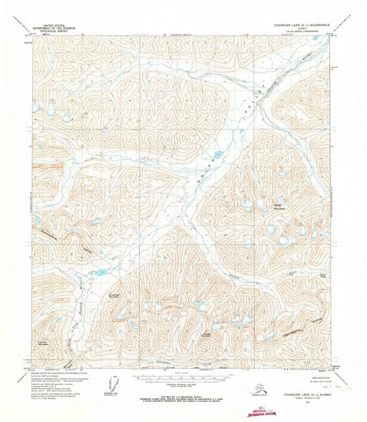 1971 Chandler Lake, AK - Alaska - USGS Topographic Map