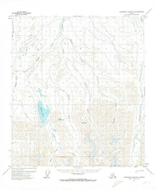 1971 Chandler Lake, AK - Alaska - USGS Topographic Map v5