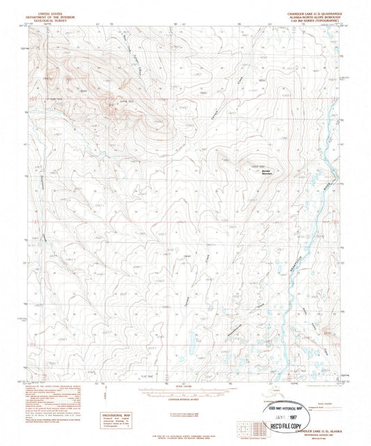 1987 Chandler Lake, AK - Alaska - USGS Topographic Map v4