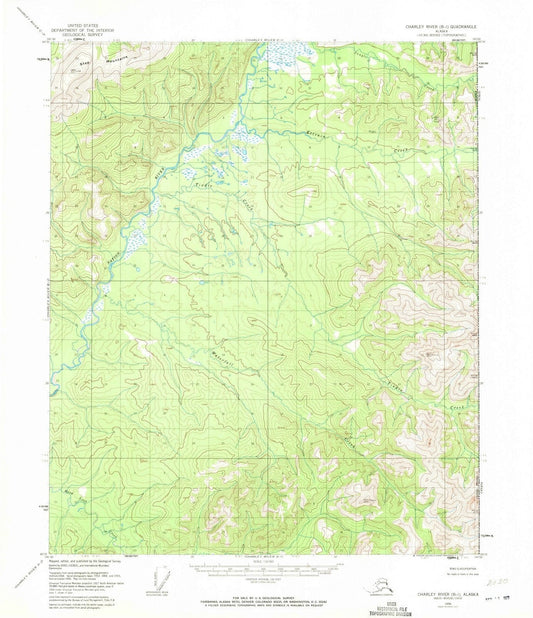 1956 Charley River, AK - Alaska - USGS Topographic Map v7