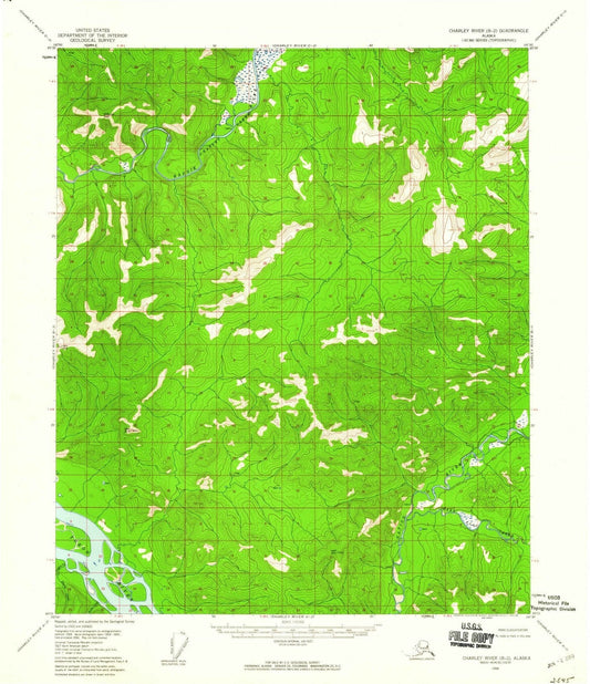 1956 Charley River, AK - Alaska - USGS Topographic Map v8