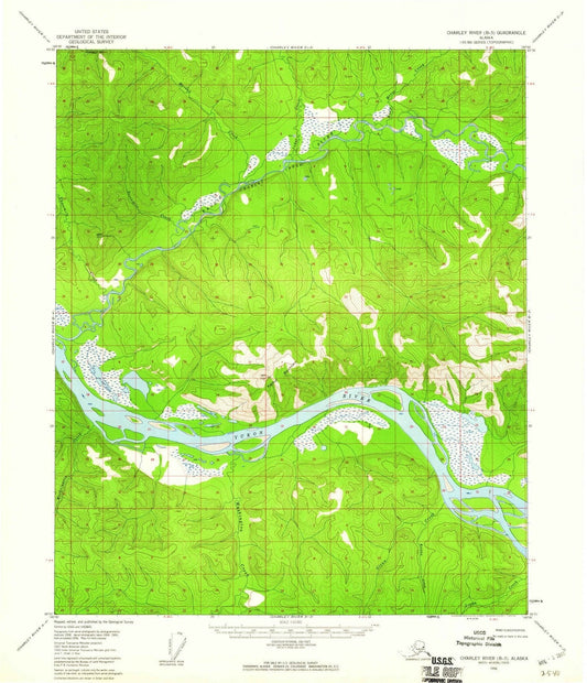 1956 Charley River, AK - Alaska - USGS Topographic Map v9