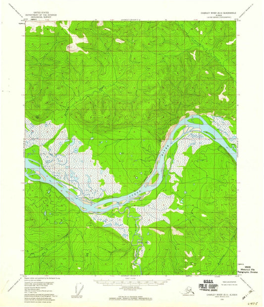1956 Charley River, AK - Alaska - USGS Topographic Map0