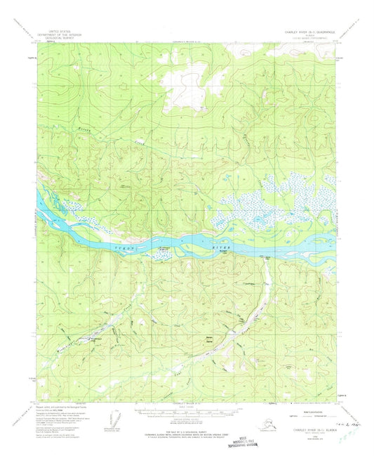 1956 Charley River, AK - Alaska - USGS Topographic Map1