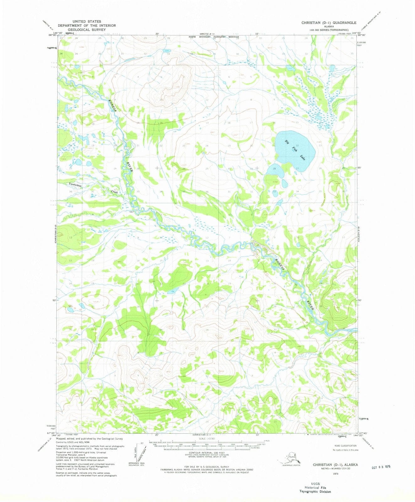 1973 Christian, AK - Alaska - USGS Topographic Map