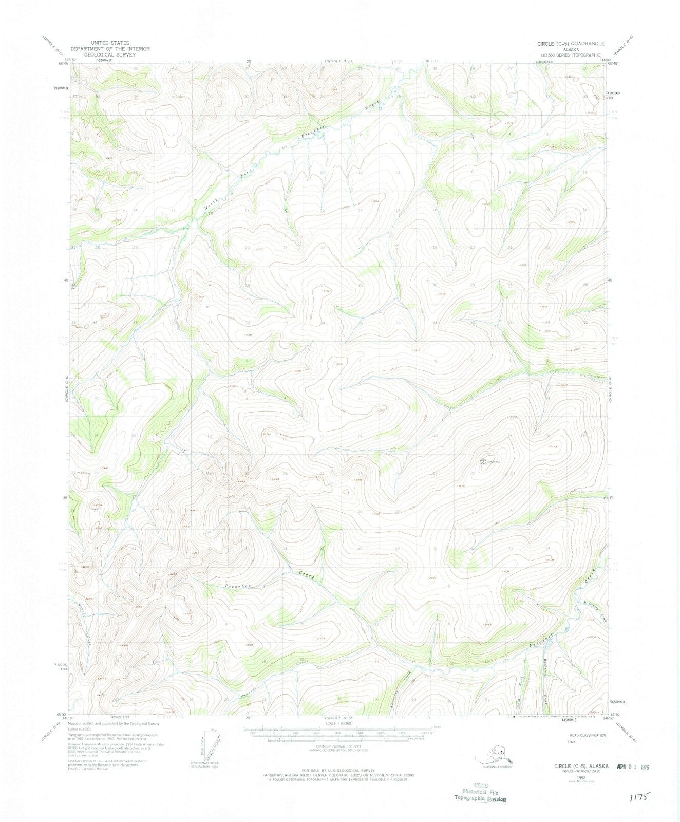 1952 Circle, AK - Alaska - USGS Topographic Map v4