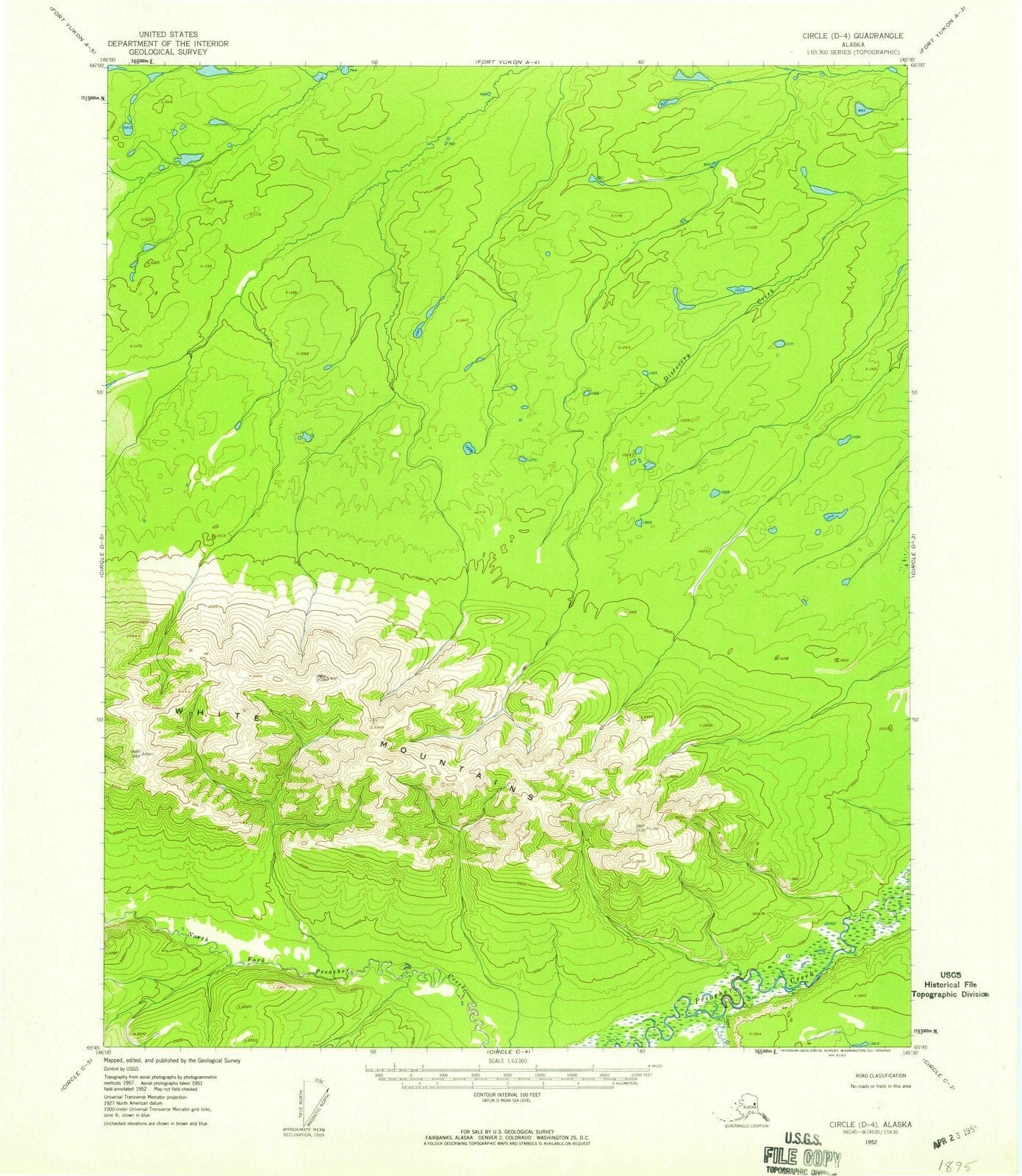 1952 Circle, AK - Alaska - USGS Topographic Map v7