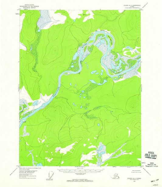 1956 Coleen, AK - Alaska - USGS Topographic Map v3