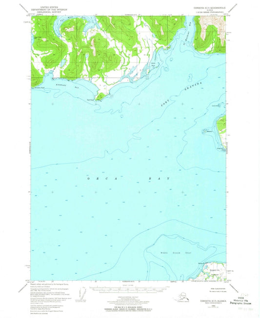 1950 Cordova, AK - Alaska - USGS Topographic Map v7