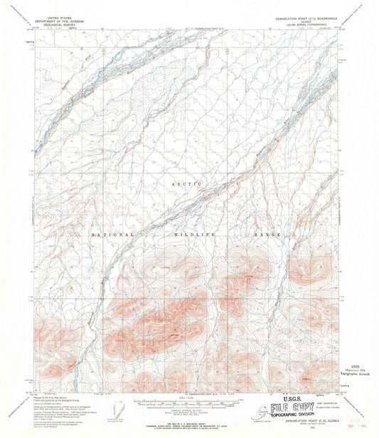 1955 Demarcation Point, AK - Alaska - USGS Topographic Map v3