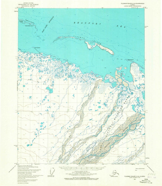 1955 Flaxman Island, AK - Alaska - USGS Topographic Map v2