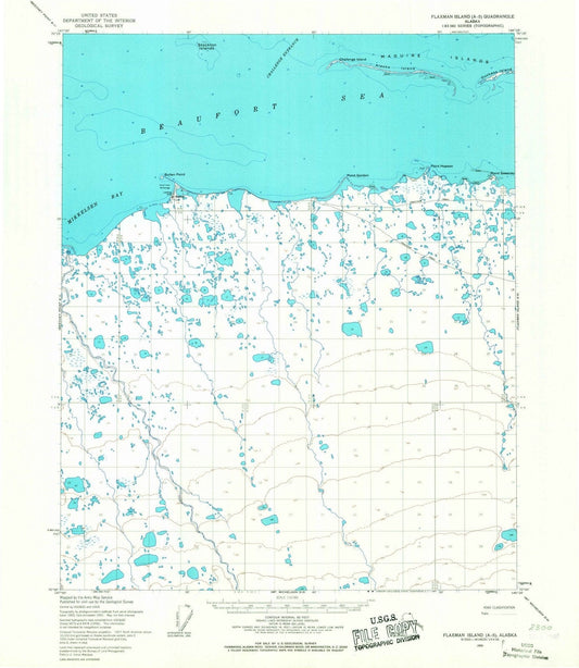 1955 Flaxman Island, AK - Alaska - USGS Topographic Map v3