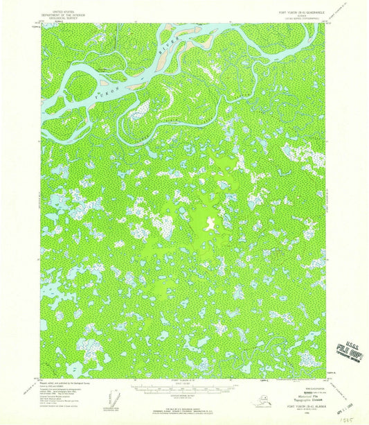 1956 Fort Yukon, AK - Alaska - USGS Topographic Map2