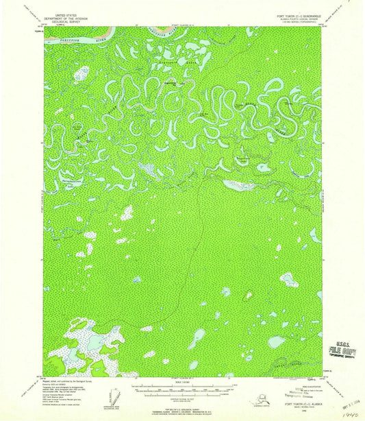 1956 Fort Yukon, AK - Alaska - USGS Topographic Map3