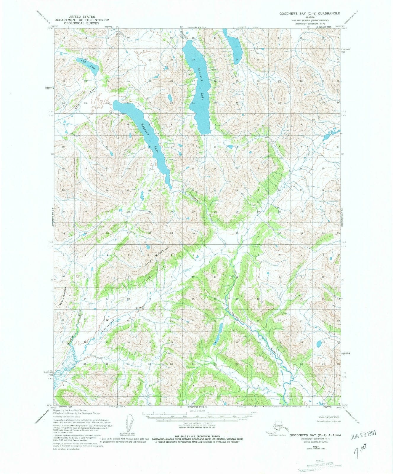 1954 Goodnewsay, AK - Alaska - USGS Topographic Map v5