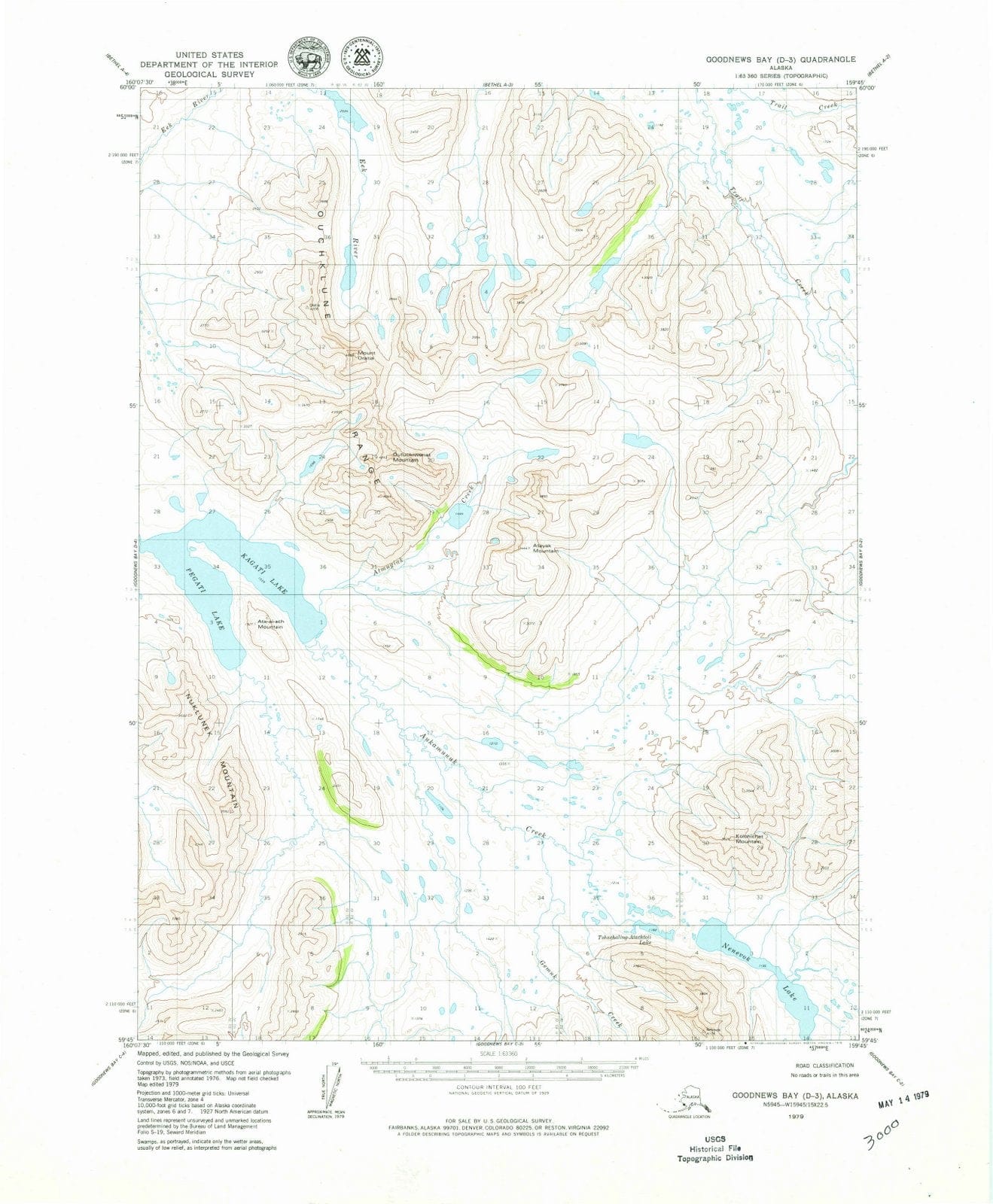1979 Goodnewsay, AK - Alaska - USGS Topographic Map2