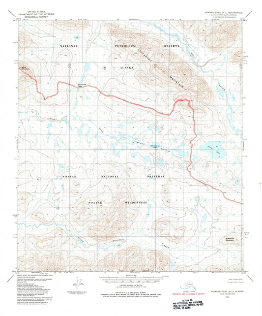 1984 Howard Pass, AK - Alaska - USGS Topographic Map