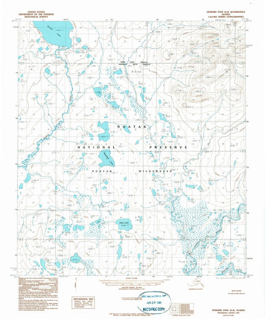 1990 Howard Pass, AK - Alaska - USGS Topographic Map