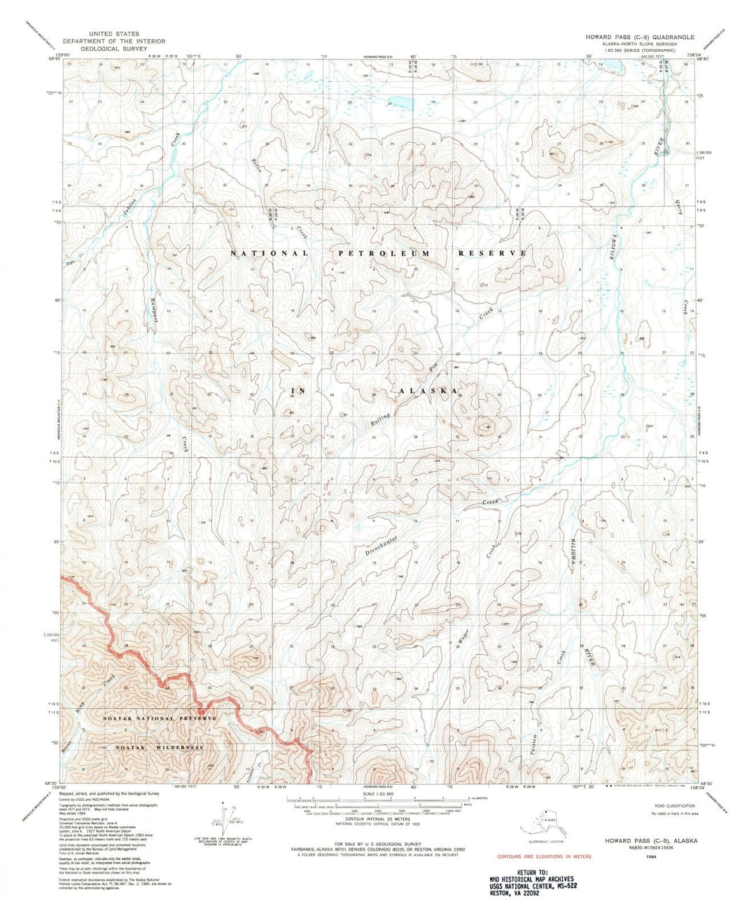 1984 Howard Pass, AK - Alaska - USGS Topographic Map3