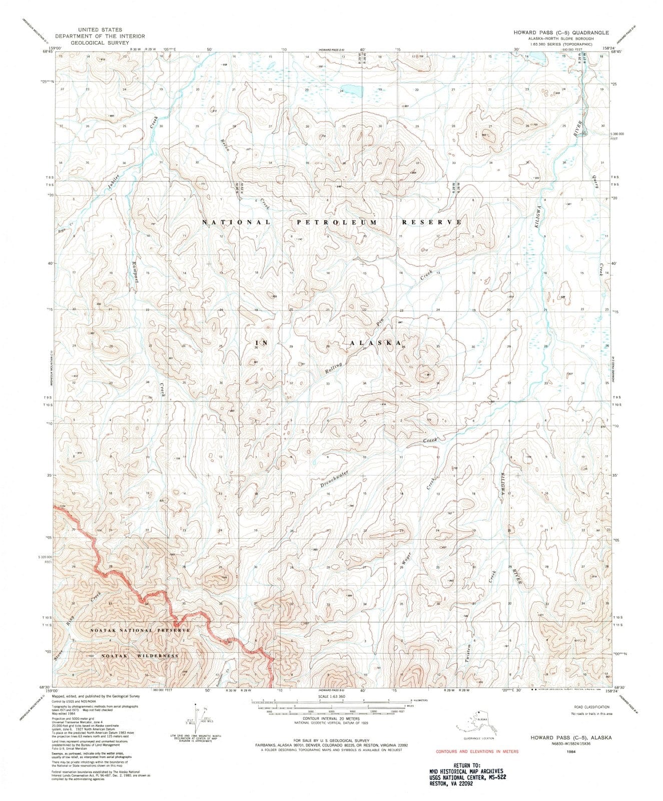 1984 Howard Pass, AK - Alaska - USGS Topographic Map3