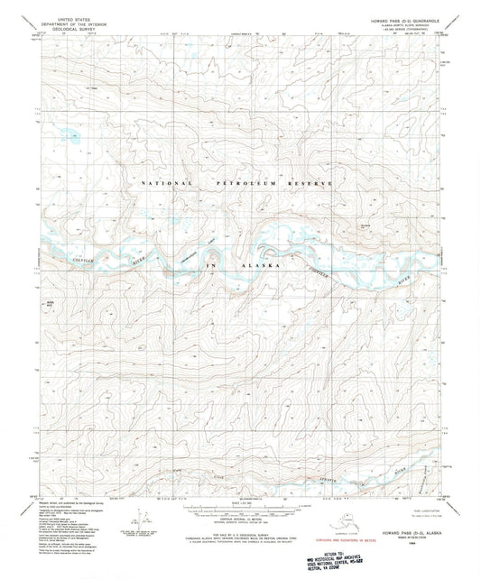 1984 Howard Pass, AK - Alaska - USGS Topographic Map5