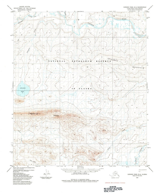 1984 Howard Pass, AK - Alaska - USGS Topographic Map7