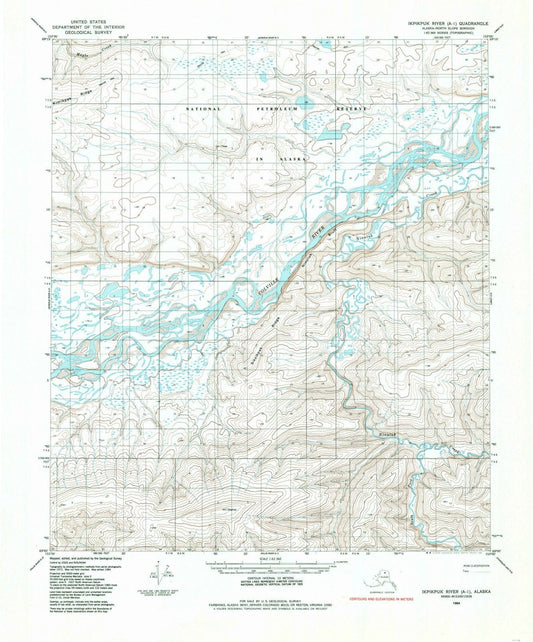 1984 Ikpikpuk River, AK - Alaska - USGS Topographic Map