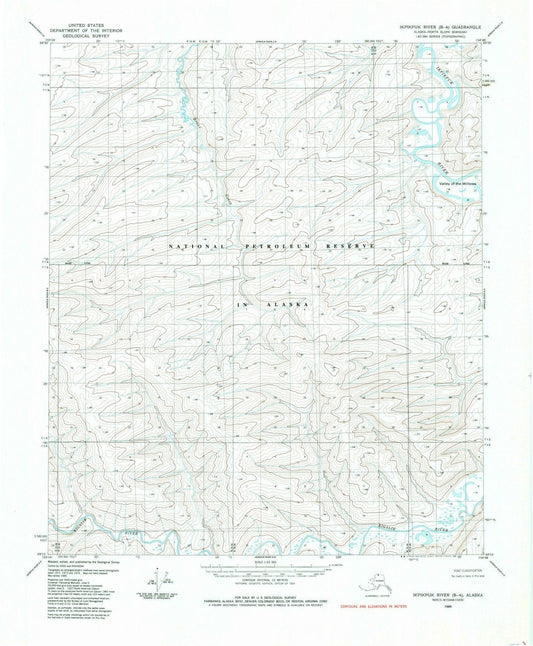 1985 Ikpikpuk River, AK - Alaska - USGS Topographic Map v4