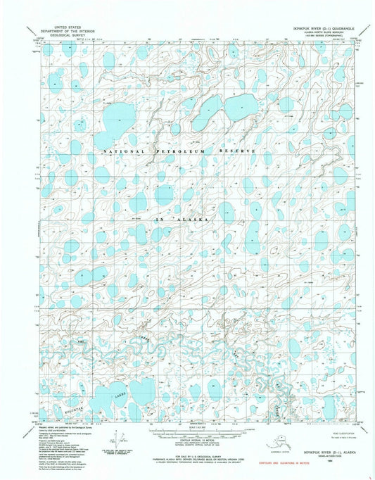 1984 Ikpikpuk River, AK - Alaska - USGS Topographic Map v6