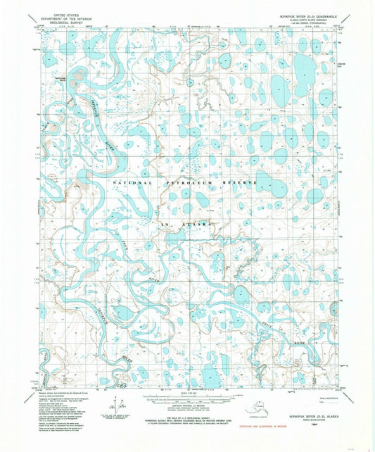 1984 Ikpikpuk River, AK - Alaska - USGS Topographic Map v8