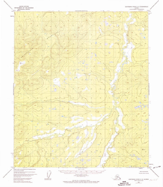 1952 Kantishna River, AK - Alaska - USGS Topographic Map1