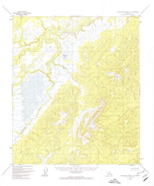 1952 Kantishna River, AK - Alaska - USGS Topographic Map2