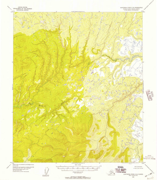 1952 Kantishna River, AK - Alaska - USGS Topographic Map3