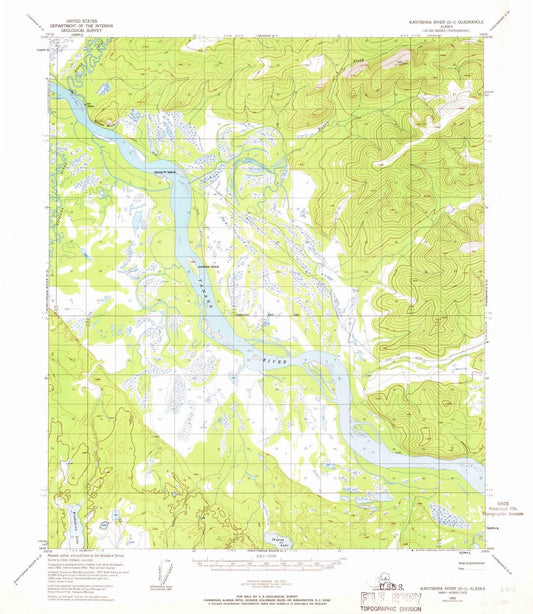 1953 Kantishna River, AK - Alaska - USGS Topographic Map v6