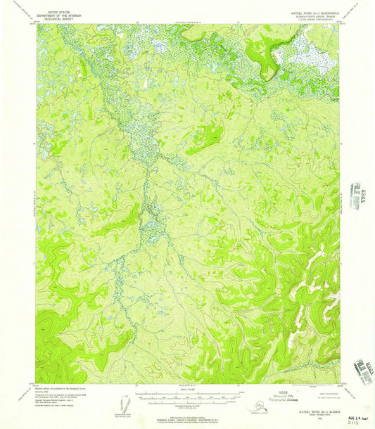 1952 Kateel River, AK - Alaska - USGS Topographic Map