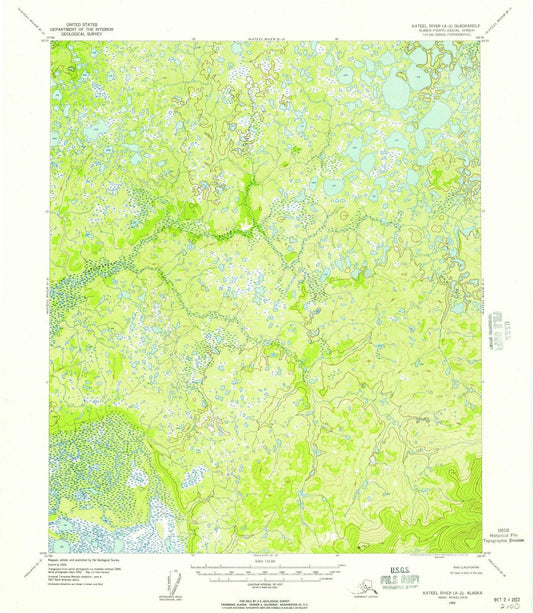 1952 Kateel River, AK - Alaska - USGS Topographic Map v2