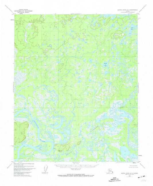 1952 Kateel River, AK - Alaska - USGS Topographic Map v3
