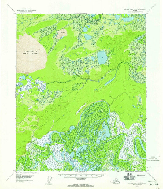 1954 Kateel River, AK - Alaska - USGS Topographic Map v4