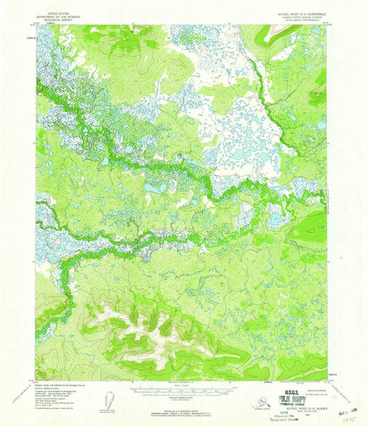 1954 Kateel River, AK - Alaska - USGS Topographic Map v9