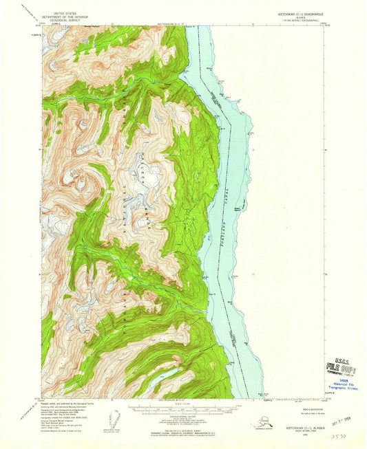 1955 Ketchikan, AK - Alaska - USGS Topographic Map v8