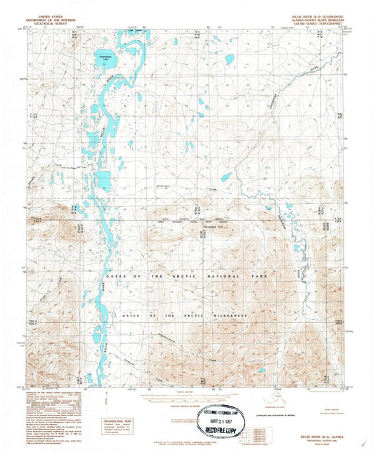 1986 Killik River, AK - Alaska - USGS Topographic Map v6